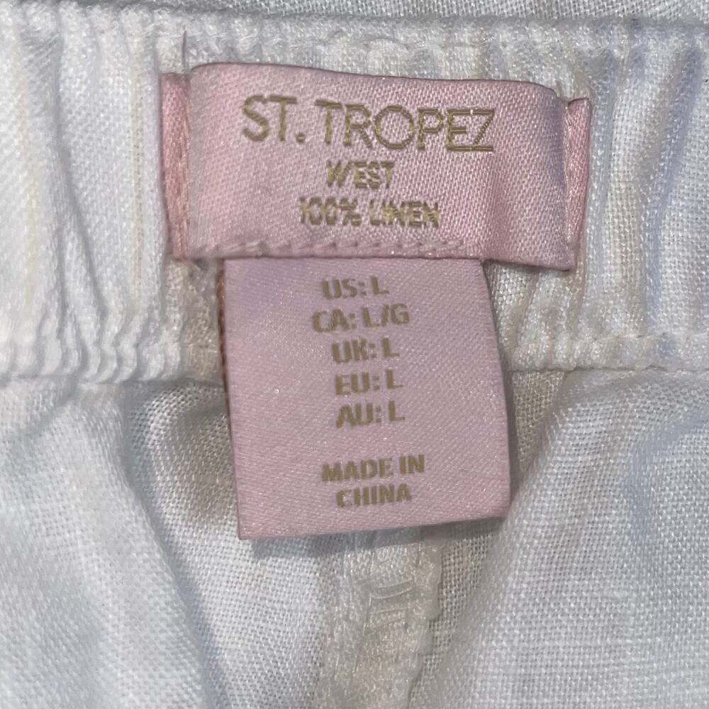 Linen Pants Cropped Tassels - Picture 5 of 6